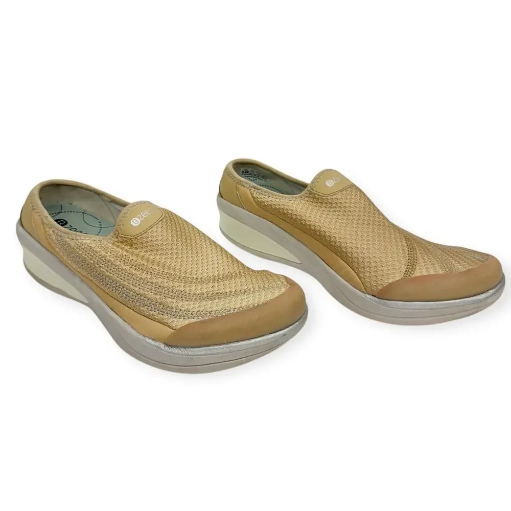 Bzees Nauralizer Tan Lightweight‎ Clog Sneaker 9.5M Comfort Breathable Platform